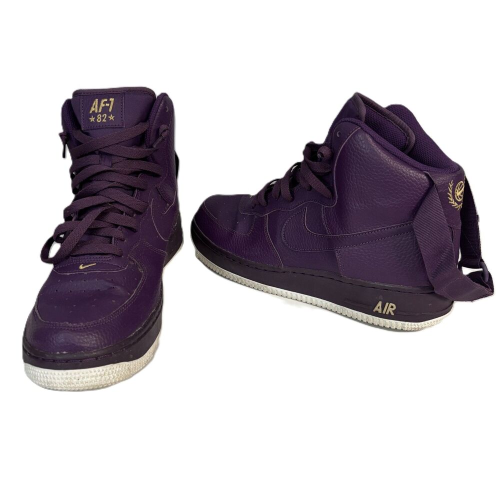 Nike Men Air Force 1 High Night Purple Sneakers Shoes 315121-500 Size 9